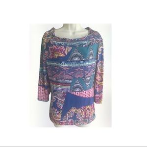 WOW- Very colorful Large blouse.
